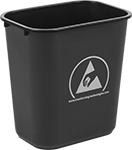 Image of Product. Front orientation. Trash Cans. Static Control Trash Cans, 7 gal. Capacity.