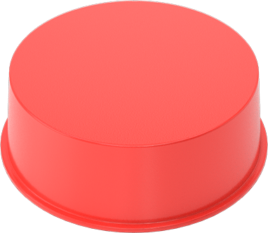 Image of Product. Bottom orientation. High-Temperature Silicone Rubber Hollow Tapered Plugs, for 2-1/2 Pipe Size, for 2.765" to 2.94" ID.