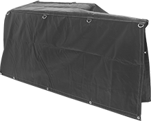 Image of ProductInUse. Tarp Shown in Use. Front orientation. Tarps. Heavy Duty Tarps with D-Rings.