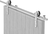 Image of ProductInUse. Front orientation. Door Tracks and Fittings. Soft-Closing Roller Track Kits for Doors, External Rollers.