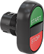Image of Product. Front orientation. Flush Push Button. 22 mm Multifunction Panel-Mount Push-Button Switches, Start (Green), Stop (Red),.