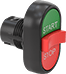 Image of Product. Front orientation. Flush Push Button. 22 mm Multifunction Panel-Mount Push-Button Switches, Start (Green), Blank (Red), Stop (Red).