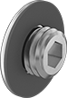 Image of Product. Back orientation. Electrical Enclosure Plugs. Sanitary Threaded Plugs for Enclosures.