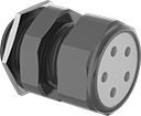 Image of Product. Front orientation. Cord Grips. Break-Through Liquid-Tight Plastic Multi-Cord Grips.