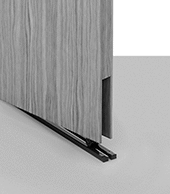 Image of ProductInUse. Front orientation. Door Tracks and Fittings. Floor-Mount Tracks for Hanging Doors.