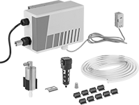 Image of Product. Front orientation. Vortex Tubes. Quiet Washdown Enclosure-Cooling Vortex Tubes with Thermostats, Adjustable Thermostat Control, Electric.