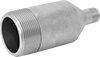 Thick-Wall Galvanized Iron and Steel Threaded Pipe Nipples and Pipe