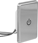 Image of Product. Stainless Steel Switch for 1 Gang. Front orientation. For 1 Gang Outlet Box Designation. Easy-Clean Touch Light Switches, 302-304 Stainless Steel.