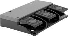 Image of Product. Front orientation. Foot Switches. Foot Switches, Back Pivot with 3 Pedals.