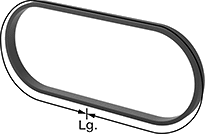 Image of Product. Front orientation. Contains Annotated. Sanding Belts. Nylon Mesh Cushioned Sanding Belts for Aluminum, Soft Metals, and Nonmetals.