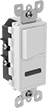 Image of Product. Front orientation. Light Switches. Rocker Light Switches, Screw-Terminal Wire Connection, Power Indicator.