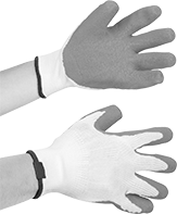 Image of ProductInUse. Front orientation. Gloves. Needlestick- and Cut-Protection Gloves, Textured with Knit Cuff.