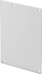 Image of Product. Steel Panel. Front orientation. Oil-Resistant Steel Enclosure, with Hinged Cover and Quick-Release Latch, 6" x 6" x 4".