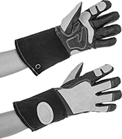 Image of ProductInUse. Style B. Front orientation. Style B. Multipurpose Welding Gloves.