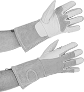 Image of ProductInUse. Style A. Front orientation. Style A. Multipurpose Welding Gloves.