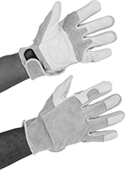 Image of ProductInUse. Style E. Front orientation. Style E. Multipurpose Welding Gloves.