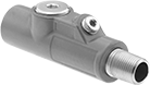 Image of Product. Threaded Connection. Front orientation. Conduit and Fittings. Medium-Wall (IMC) and Thick-Wall (RMC) Metal Conduit and Fittings, Straight, Hazardous Locations, Connector Fitting, Threaded Conduit and Knockout Connection.