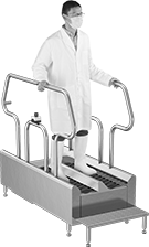 Image of ProductInUse. Front orientation. Shoe Washing Stations.