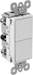 Image of Product. Front orientation. Light Switches. Combination Rocker Light Switches.