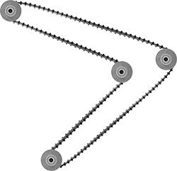 Image of System. Front orientation. Timing Belt with Teeth on Both Sides, XL Series, 3/8" Width, Trade No. TP150xL037.
