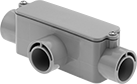 Image of Product. Front orientation. Conduit and Fittings. Conduit Bodies, Tee (T), Push-In Conduit Connection.