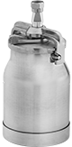 Image of Product. Front orientation. Paint Sprayer Cups. Aluminum Cups for Air-Powered Paint Sprayers.