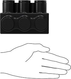 Image of Product. Side1 orientation. Contains SizingReference. Wire Tap/Connector, 3 Wire, 250 MCM-750 MCM Gauge, Back and Front Inlet, Clear.