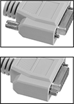 Image of Attribute. Reversible Mounting Hardware. Front orientation. ZoomedIn view. Contains Border, MultipleImages. Reversible Mounting Hardware. D-Sub Cords.