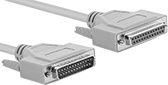 Image of Product. Front orientation. D-Sub Cords. D-Sub Cords, DB25 Plug × DB25 Socket.