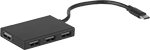 Image of Product. With Female USB-A Connections. Front orientation. Data Connection Hubs. USB-C, 3.2 Gen 2 Male Connection, 4 USB Connections.