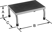 Image of Product. Front orientation. Contains Annotated. Step Stools. Step Stools, Style 7.