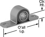 Image of Product. Front orientation. Contains Annotated. Mounted Bearings. Vibration-Damping Oil-Embedded Mounted Sleeve Bearings.