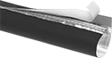 Image of Product. Front orientation. Wire Sleeving. Interference-Shielding Wraparound Wire Sleeving, Adhesive-Strip Closure, Foil Shield.