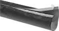 Image of Product. Front orientation. Wire Sleeving. Interference-Shielding Wraparound Wire Sleeving, Adhesive-Strip Closure, Conductive-Cloth Shield.