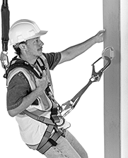 Image of ProductInUse. For Positioning. Front orientation. Fall-Arrest Harnesses. Electrical Arc-Flash-Resistant Fall-Arrest Harnesses for Climbing and Positioning.