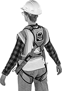 Image of ProductInUse. Back orientation. Fall-Arrest Harnesses. Fall-Arrest Harnesses for Climbing and Positioning, Style D.