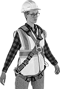 Image of ProductInUse. Front orientation. Fall-Arrest Harnesses. Fall-Arrest Harnesses for Climbing and Positioning, Style D.