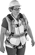 Image of ProductInUse. Front orientation. Fall-Arrest Harnesses. Fall-Arrest Harnesses for Climbing and Positioning, Style C.