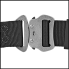 Image of Specification. Front orientation. ZoomedIn view. Contains Border. Squeeze-Release Thigh Buckle.