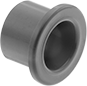 Image of Product. Push-In × Flanged. Front orientation. Conduit and Fittings. Rigid Plastic (PVC) Conduit and Fittings, Connector Fitting, Straight, Push-In Conduit Connection × Flanged Knockout Connection.