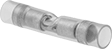 Image of Product. Front orientation. Wire Splices, Connectors, and Taps. Heat-Shrink Crimp-On Butt Splices, With Window, Fully Insulated.