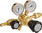Image of Product. Swagelok® Female Outlet × NGO Male Inlet (Brass). Front orientation. Pressure-Regulating Valves. High-Purity Tank-Mount Pressure-Regulating Valves for Inert Gas, Male Inlet, Female Outlet, Brass Body.
