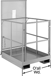 Image of Product. Front orientation. Contains Annotated. Work Platforms. Forklift Platforms.