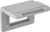 Image of Product. Front orientation. Outlet Box Covers. Covers for Plastic Conduit-Ready Outlet Boxes, Horizontal Flip-Down Covers for GFCI Outlets.