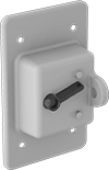 Image of Product. Front orientation. Outlet Box Covers. Covers for Plastic Conduit-Ready Outlet Boxes, For Toggle Switches.