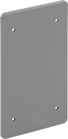 Image of Product. Front orientation. Outlet Box Covers. Blank Covers for Plastic Conduit-Ready Outlet Boxes.