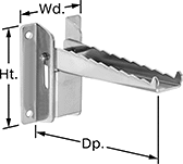 Image of Product. Front orientation. Contains Annotated. Steps. Fold-Up Steps, Style 3.