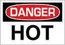 Image of Product. Front orientation. Labels. Machine and Equipment Operation Labels , Danger—Hot.