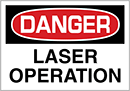 Image of Product. Front orientation. Labels. Machine and Equipment Operation Labels , Danger—Laser Operation.