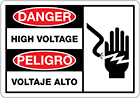 Image of Product. Front orientation. Labels. Illustrated Electrical Hazard Labels , Danger—High Voltage/Peligro—Alto Voltaje.